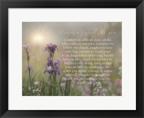 Framed My Wish for You - Floral Print