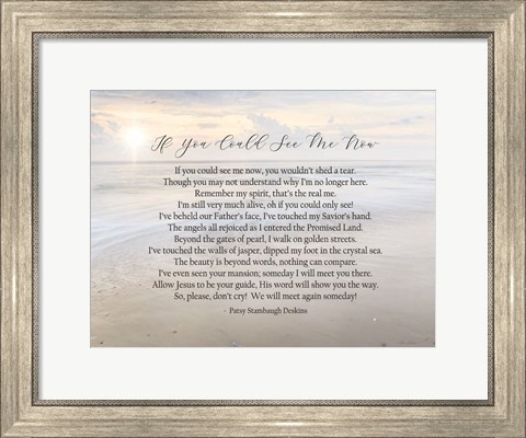 Framed If You Could See Me Now - Ocean Print