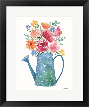 Framed Garden Watering Can Print