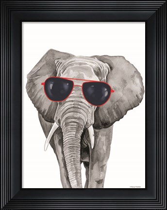 Framed Looking Cool Elephant Print