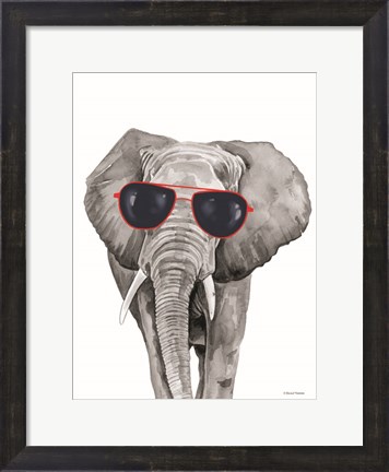 Framed Looking Cool Elephant Print