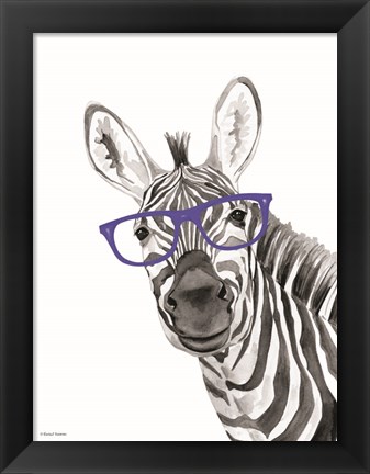 Framed I See You Zebra Print