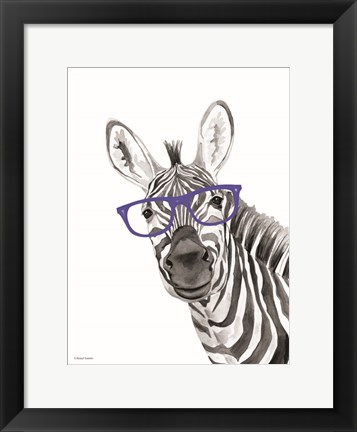 Framed I See You Zebra Print