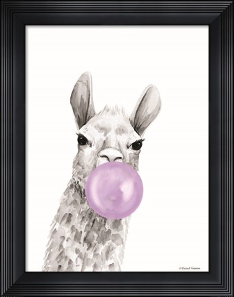 Framed Bubblegum Alpaca Print