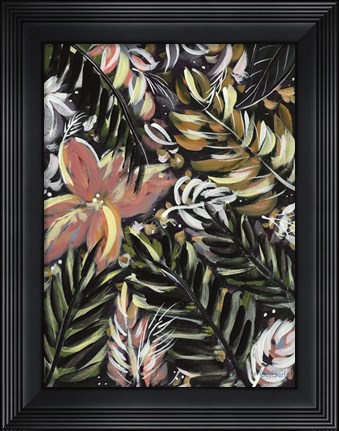 Framed Dark Palms II Print