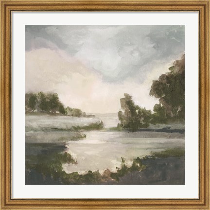Framed Pastel Countryside I Print