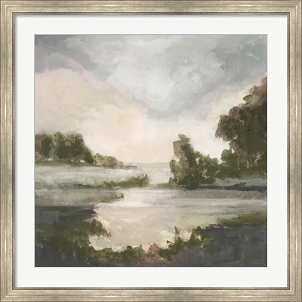 Framed Pastel Countryside I Print