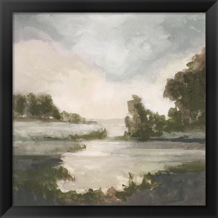 Framed Pastel Countryside I Print