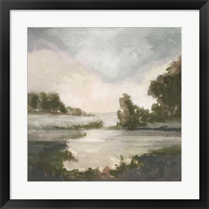 Framed Pastel Countryside I Print