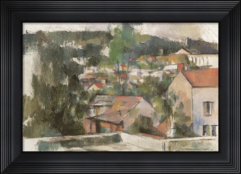 Framed Hillside Town II Print