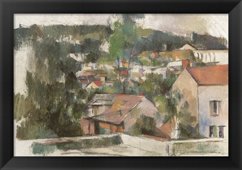 Framed Hillside Town II Print