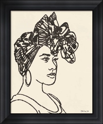 Framed Head Wrap Line Study Print