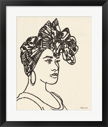 Framed Head Wrap Line Study Print