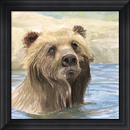 Framed Bear Bath Print