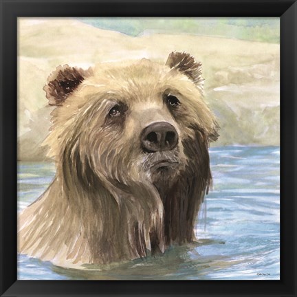 Framed Bear Bath Print