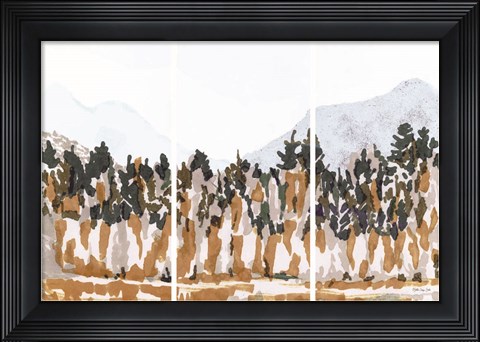 Framed Big Mountain Triptych Print