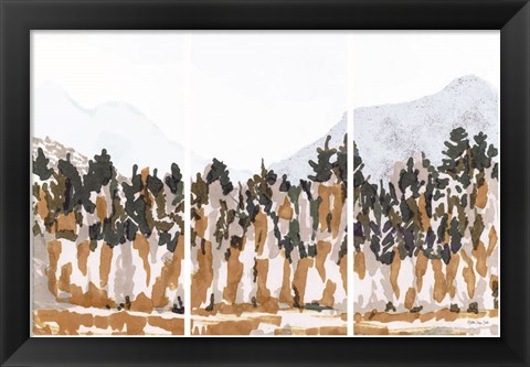 Framed Big Mountain Triptych Print