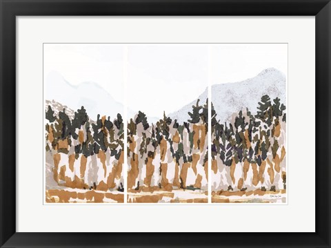 Framed Big Mountain Triptych Print