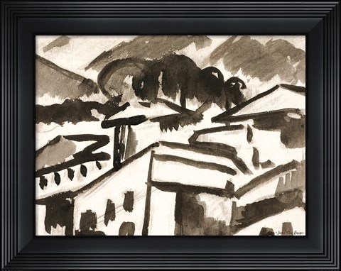 Framed Architecture Drawing Print