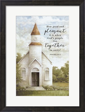 Framed Live Together in Unity Print