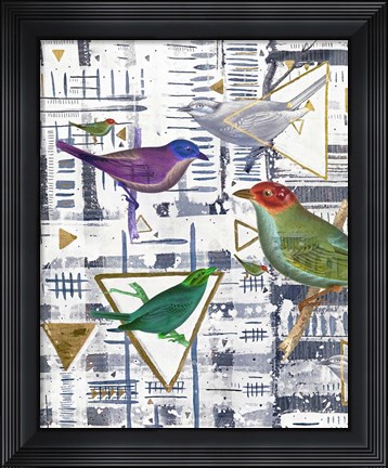 Framed Bird Intersection I Print