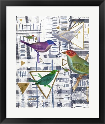 Framed Bird Intersection I Print