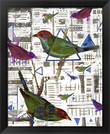 Framed Bird Intersection II Print