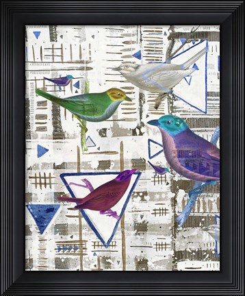 Framed Bird Intersection III Print
