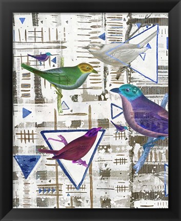 Framed Bird Intersection III Print