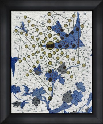 Framed Chakra Web with Wings Print