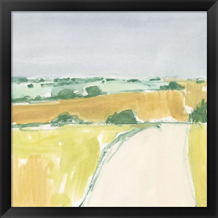 Framed Country Road Sketch I Print