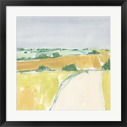 Framed Country Road Sketch I Print