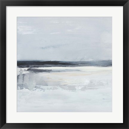 Framed Inky Coastline I Print
