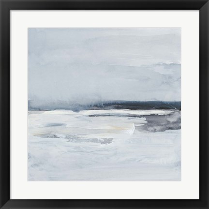 Framed Inky Coastline II Print