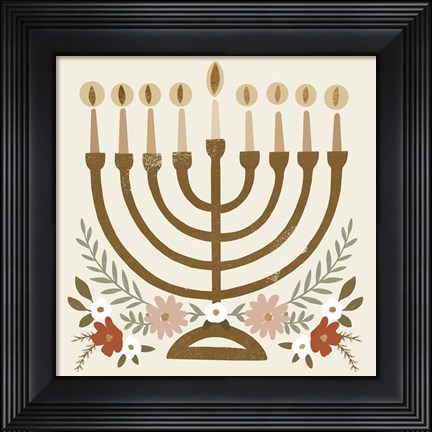 Framed Natural Hanukkah II Print