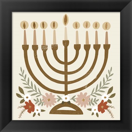Framed Natural Hanukkah II Print