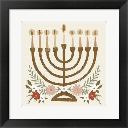 Framed Natural Hanukkah II Print