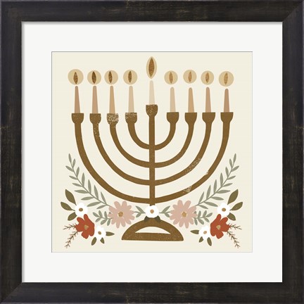 Framed Natural Hanukkah II Print