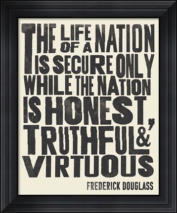 Framed Frederick Douglass Quote II Print