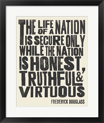 Framed Frederick Douglass Quote II Print