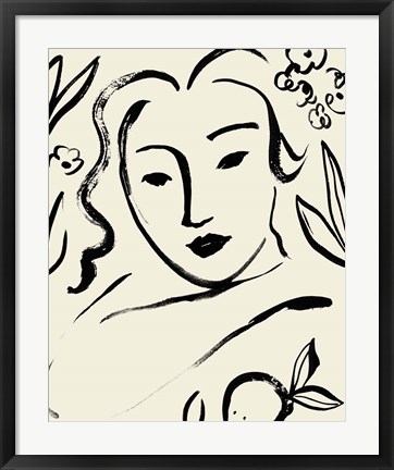 Framed Matisse&#39;s Muse Portrait I Print