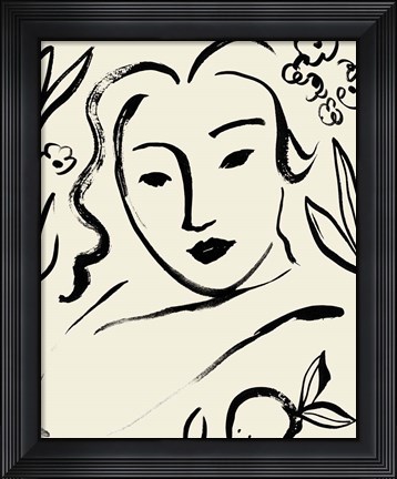 Framed Matisse&#39;s Muse Portrait I Print