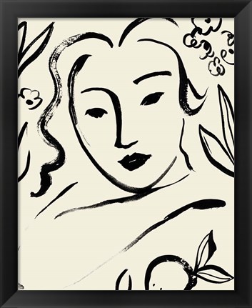 Framed Matisse&#39;s Muse Portrait I Print