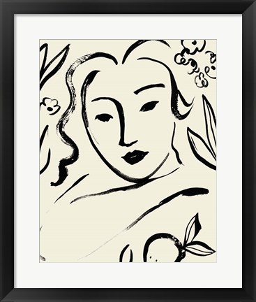 Framed Matisse&#39;s Muse Portrait I Print