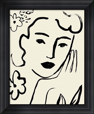 Framed Matisse&#39;s Muse Portrait II Print