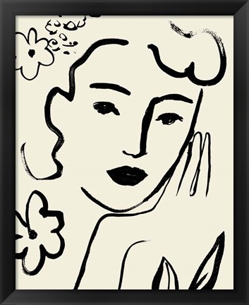 Framed Matisse&#39;s Muse Portrait II Print