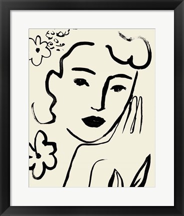 Framed Matisse&#39;s Muse Portrait II Print