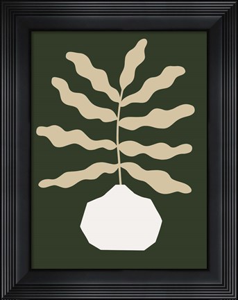 Framed Vase Silhouette I Print