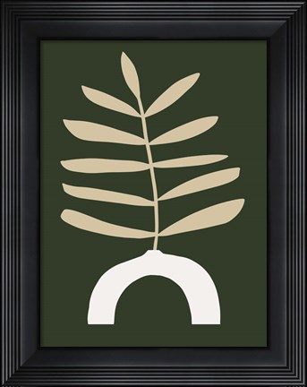 Framed Vase Silhouette II Print