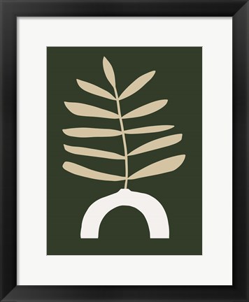 Framed Vase Silhouette II Print